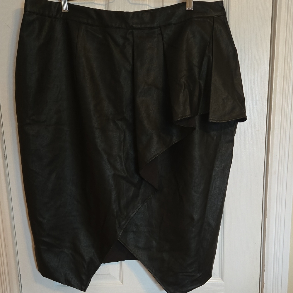 City Chic Asymmetrical Black Skirt